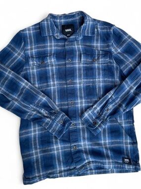 Vans Blue Plaid Flannel Long Sleeve Shirt